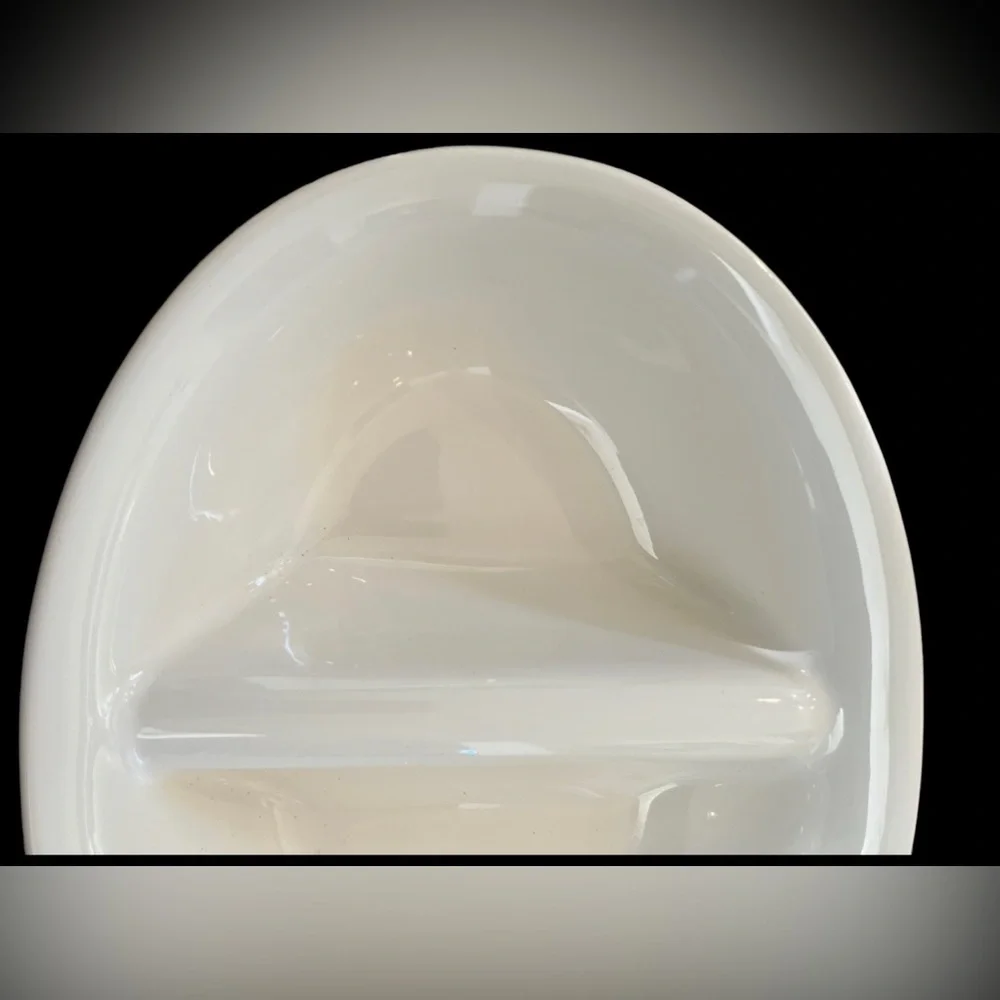 Pfaltzgraff divided ceramic serving dish white vintage